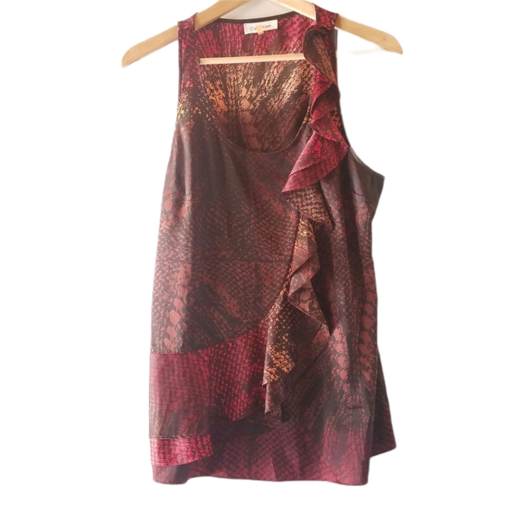 Calvin Klein | Sleeveless Ruffle top size medium